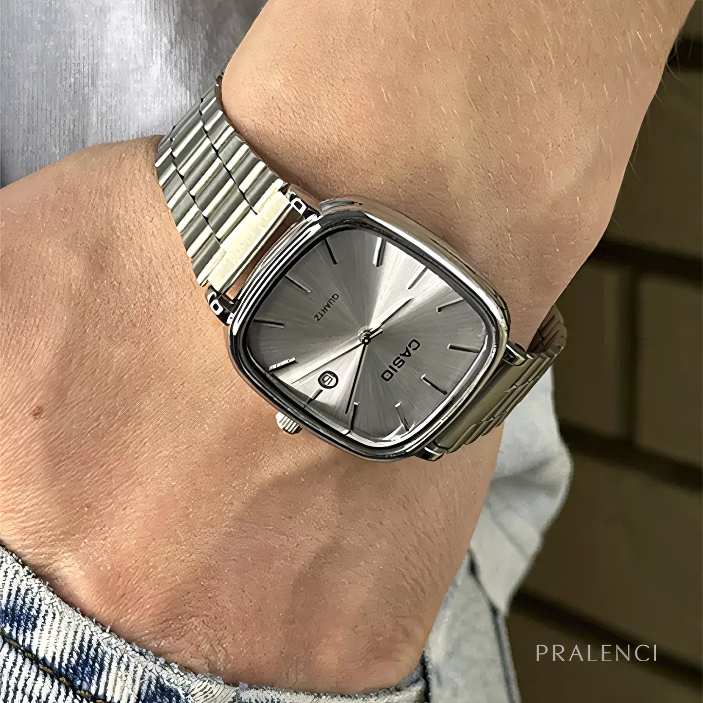 CASIO Luxuriöse 36-mm-Uhr – Transferstahl