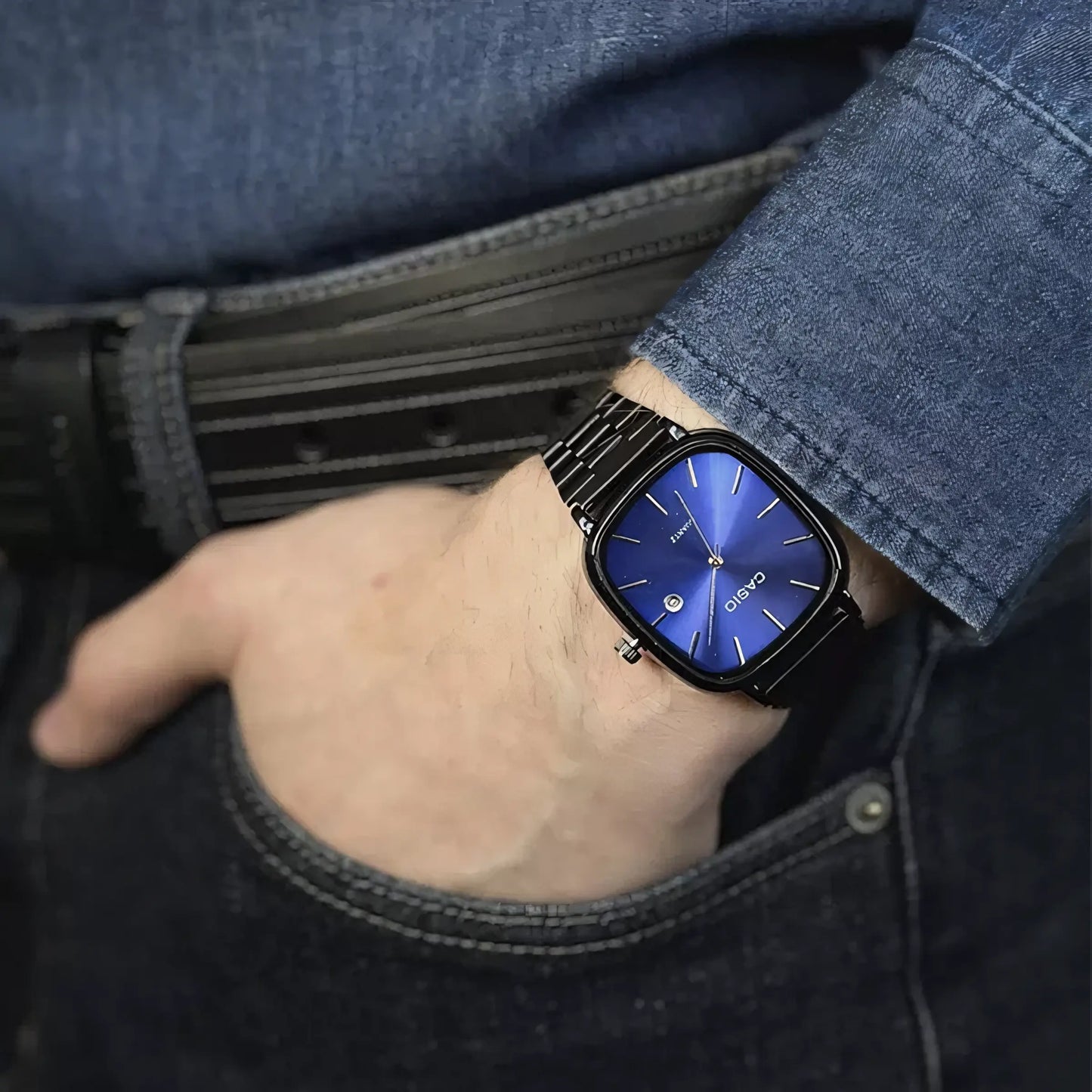 CASIO Luxuriöse 36-mm-Uhr – Transferstahl