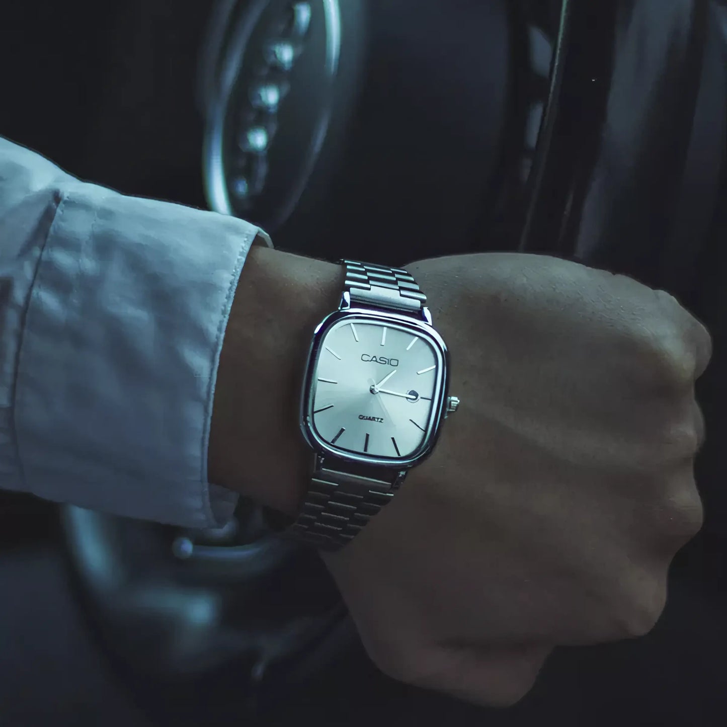 CASIO Luxuriöse 36-mm-Uhr – Transferstahl