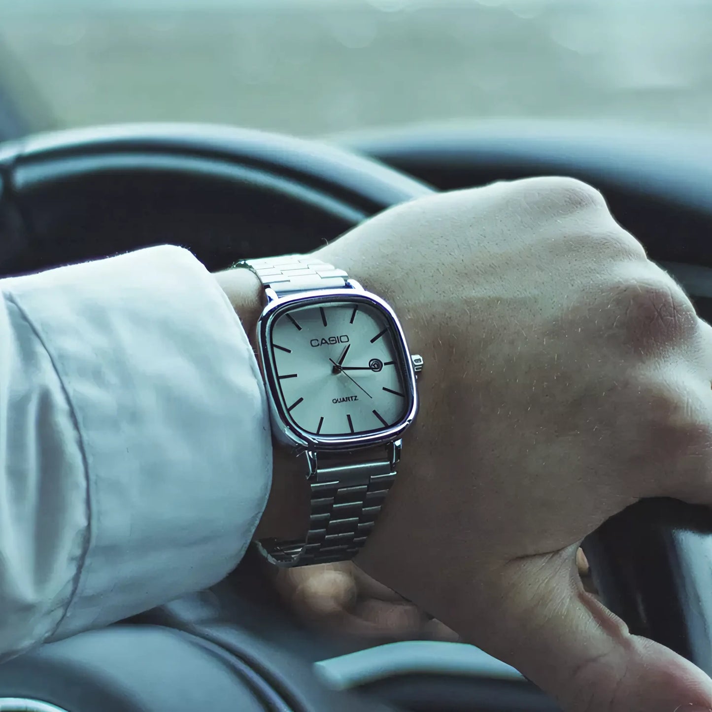 CASIO Luxuriöse 36-mm-Uhr – Transferstahl