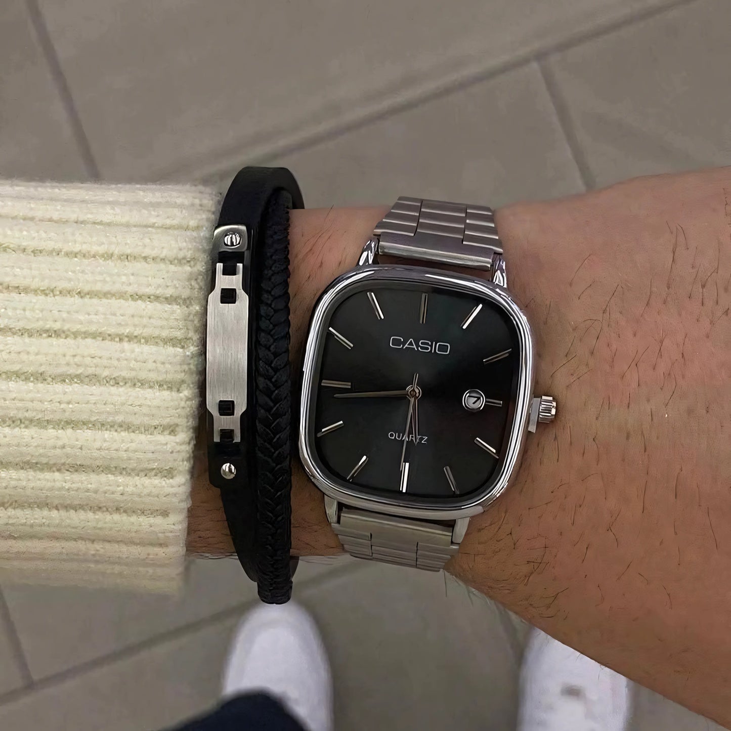CASIO Luxuriöse 36-mm-Uhr – Transferstahl