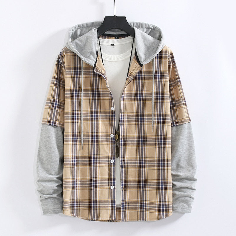Fireside – Klassischer Kapuzenpullover mit Karomuster