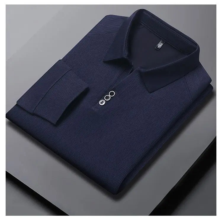 John Martin – Geripptes Langarm-Polo