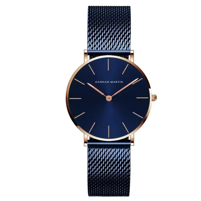 Runde Damenarmbanduhr