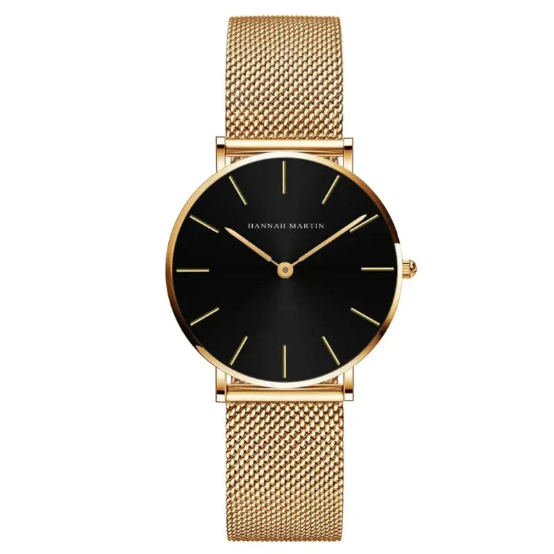 Runde Damenarmbanduhr