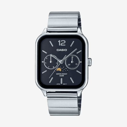 C A S I O Lunar 36 mm Watch - Water Resistant | Stainless Steel