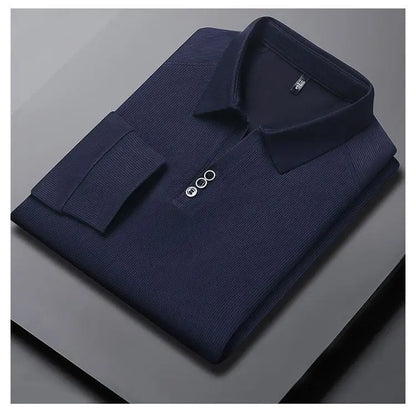 John Martin – Geripptes Langarm-Polo