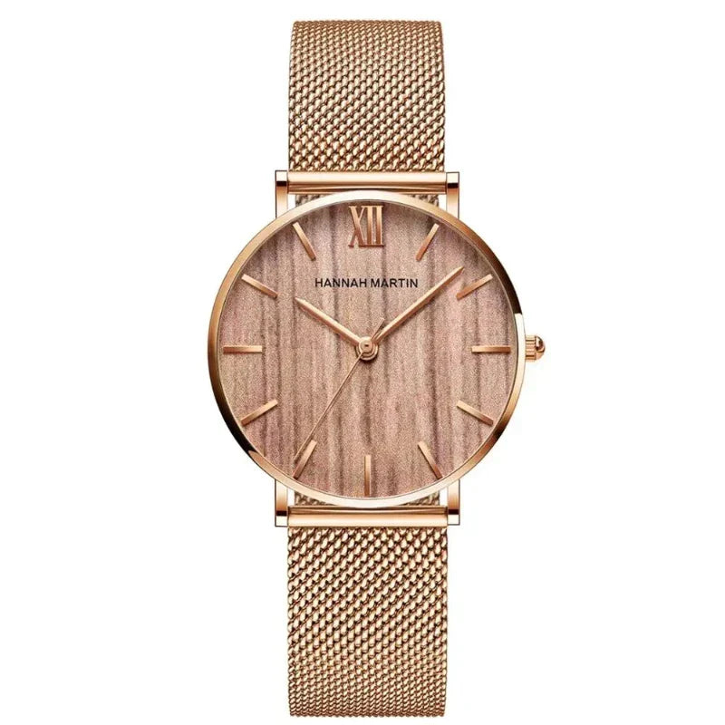 Runde Damenarmbanduhr